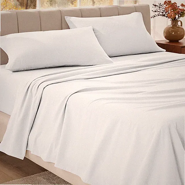 Bare Home Organic Cotton Flannel Sheet Set - 100% Cotton - Double Brushed
