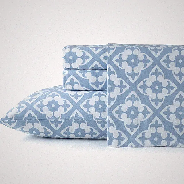 California King Flannel Sheet Set 180 GSM Brushed Cotton Sakura 4 Piece