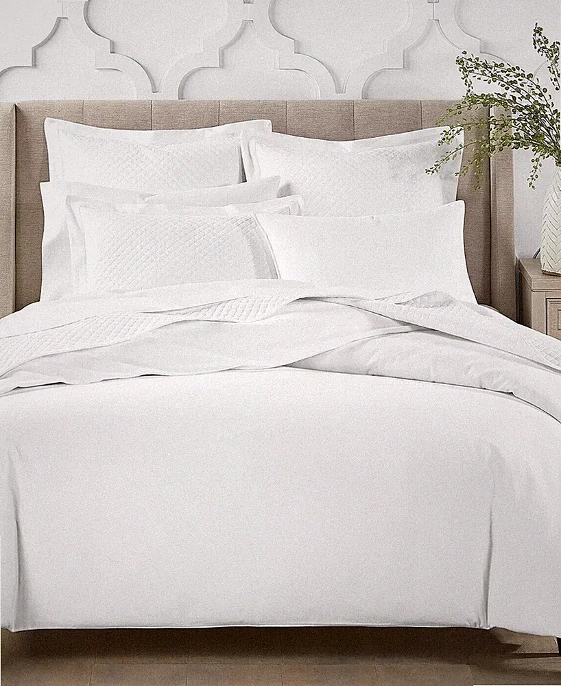 Charter Club Duvet Cover Set Full / Queen White Portuguese Cotton Flannel 3-Pc