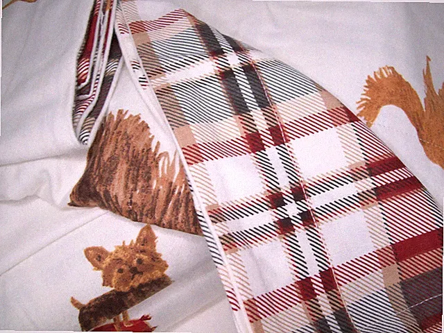 Cuddl Duds Dogs Reversible Plaid Heavy Weight Flannel King Duvet Cover Shams New