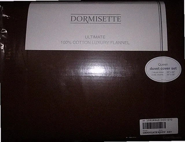 DORMISETTE GERMAN LUXURY Cotton FLANNEL 3PC QUEEN DUVET COVER SET chocolate NEW