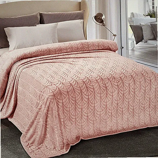 Flannel Fleece Twin Size Blanket for Bed, Soft Fluffy Velvet Bedspread Coverlet