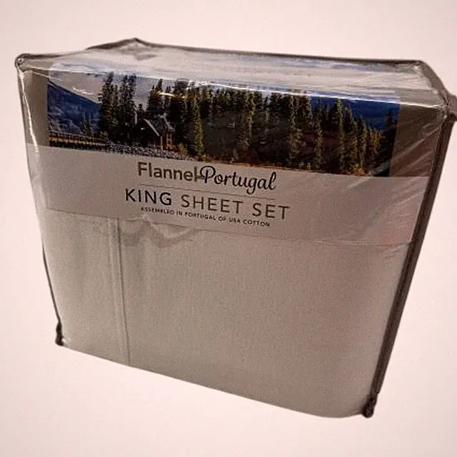 King 4-Piece Portugal Flannel Sheet Set – OEKO-TEX Certified Soft Bedding