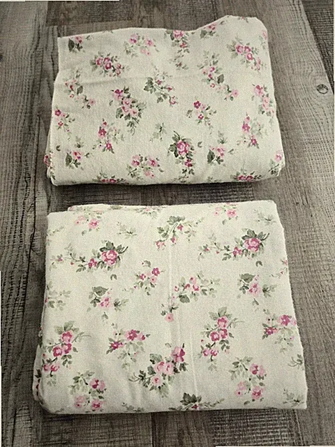 Laura Ashley Audrey Full Size Flannel Floral Sheet Set Fitted And Flat NWOT