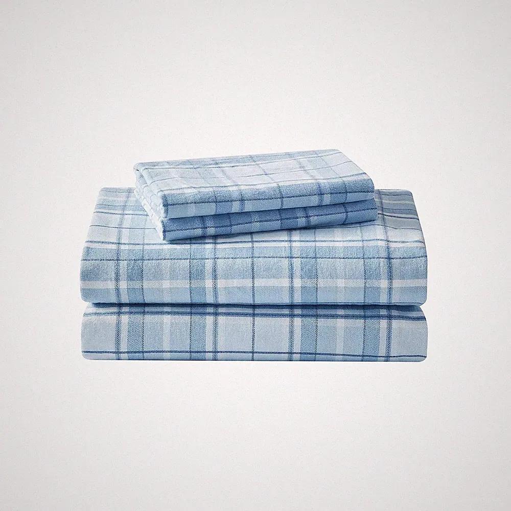 Laura Ashley - Queen Sheet Set, Cotton Flannel Bedding, Brushed for Extra Sof...