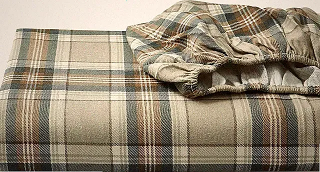 Queen Size Sheet Set, Warm and Breathable Cotton Flannel Deep Pocket Bedding