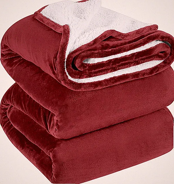 Sherpa Bed Blanket 480GSM Plush Blanket Fleece Reversible Blanket Utopia Bedding