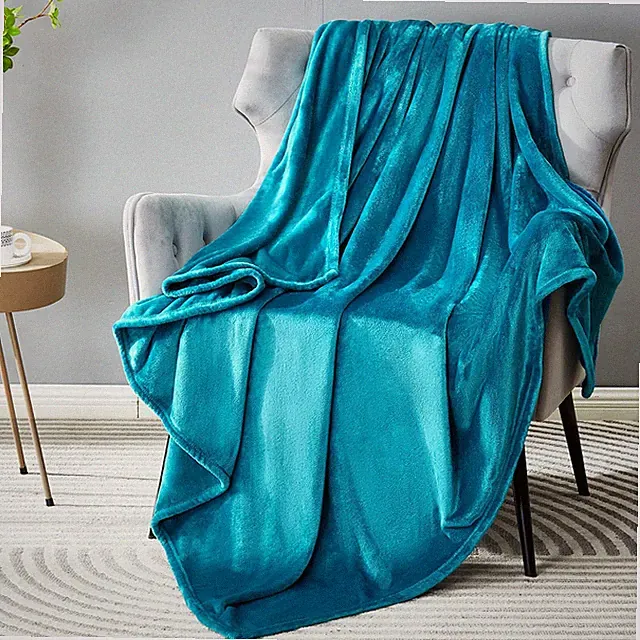 Soft Plush Fleece Throw Blanket 50x60 Lightweight Cozy Flannel Sofa Bed Blanket