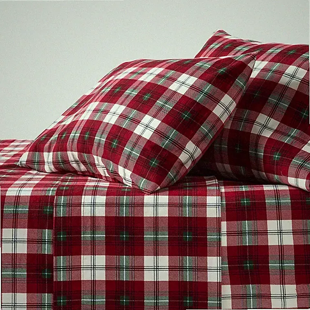 Threshold Holiday Flannel 4-Piece Sheet Set Cozy Soft OEKO-TEX All-Round Elastic