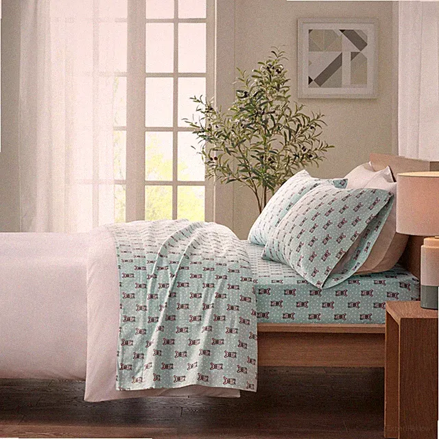 True North by Sleep Philosophy Cozy Cotton Flannel Printed Deep Pocket Sheet Set