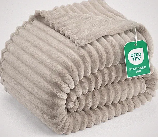 Utopia Bedding Striped Fleece Blanket – Fluffy, Warm